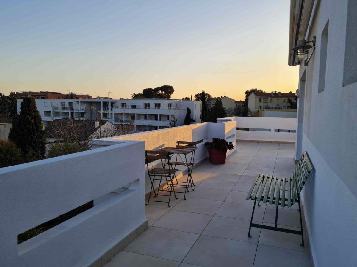 Duplex Toit Terrasse Vue Panoramique Daire Montpellier Dış mekan fotoğraf