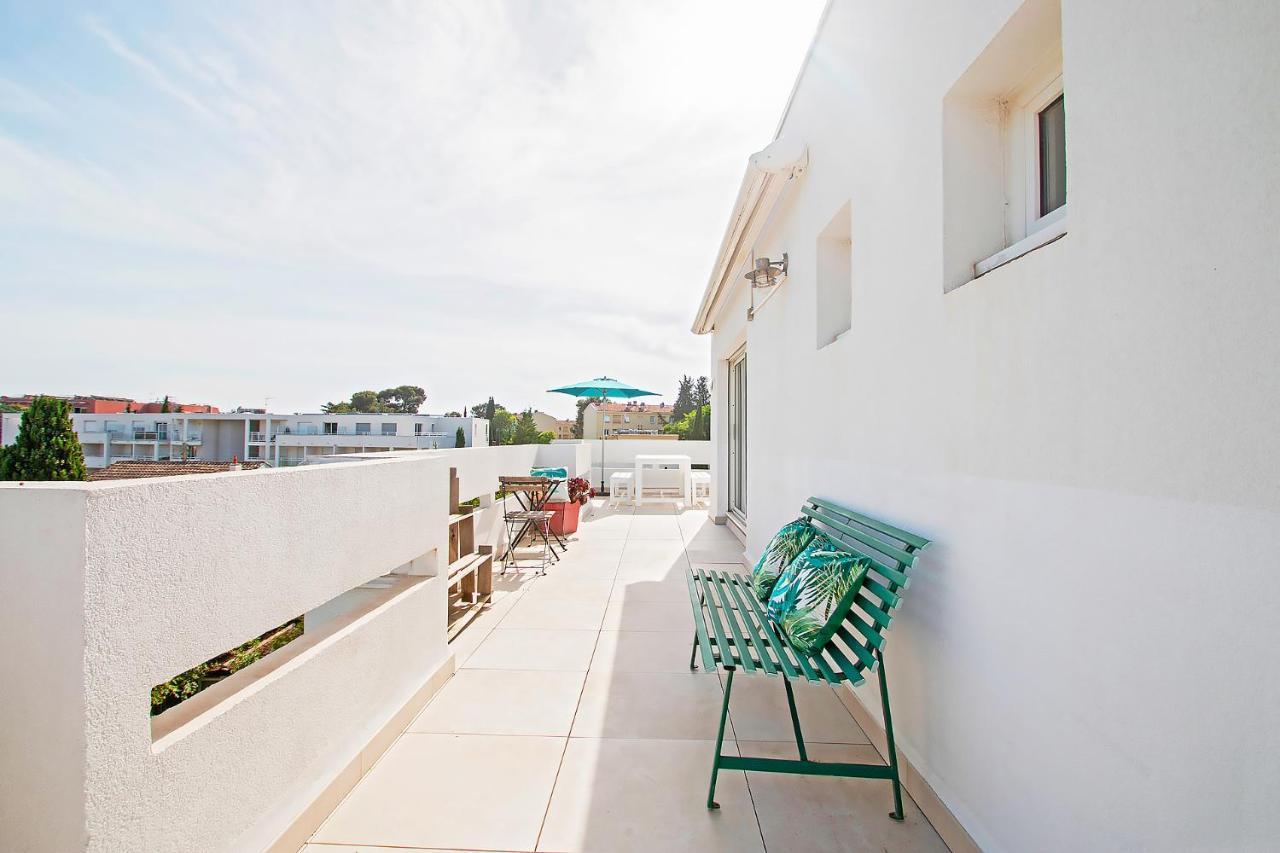 Duplex Toit Terrasse Vue Panoramique Daire Montpellier Dış mekan fotoğraf